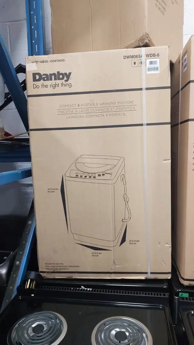 Washer - Danby 1.8 Cu ft - Top Load Compact - DWM065A1WDB