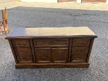 Free delivery used Wooden Dresser with Drawers - Photo 2