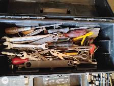 Tool box full of wrenches, screw drivers ETC