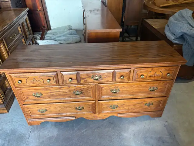 Free delivery used Oak Dresser with 7 Drawers
