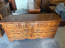 Free delivery used Oak Dresser with 7 Drawers