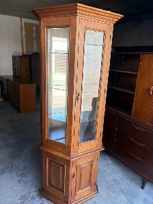 Free delivery used Wooden Display Cabinet with Glass Doors - Photo 3