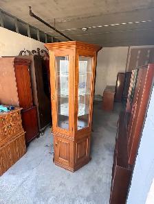 Free delivery used Wooden Display Cabinet with Glass Doors - Photo 5