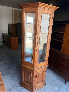 Free delivery used Wooden Display Cabinet with Glass Doors - Photo 6