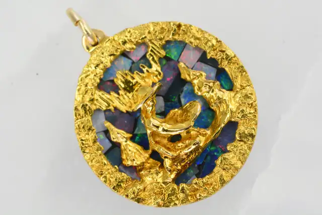 10K GOLD PANNER PENDANT