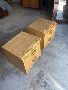 Free delivery used Pair of Oak-Look Nightstands with 2 Drawers - Photo 5