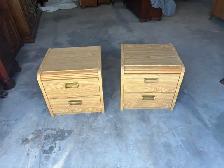 Free delivery used Pair of Oak-Look Nightstands with 2 Drawers - Photo 8