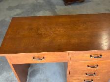 Free delivery antique Vintage Wooden Desk with Drawers - Photo 4