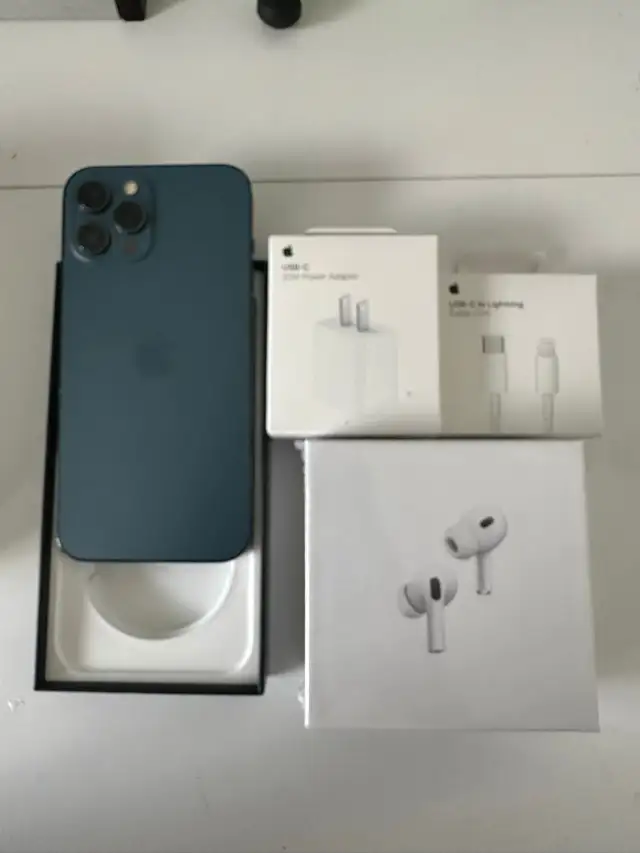 iPhone 12 Pro max 128GB Airpods Pkg/Delivery