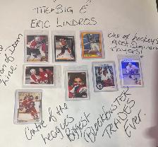 LOT OF ERIC LINDROS CARDS THE BIG "E"