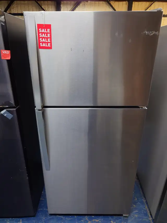 Whirlpool '30' Stainless Steel Top Freezer Bottom Fridge on Sale