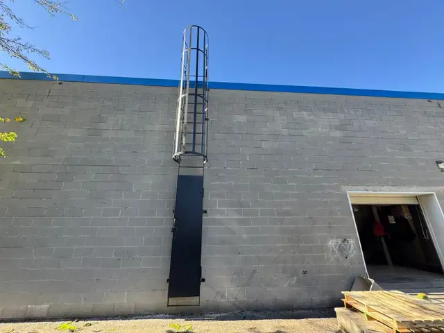 Fixed Roof Access Ladders Installation, Bollards