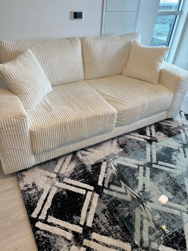 White Love Seat Couch For Sale