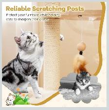 Modern Wooden Cat Tree Tower with Space Capsule - Photo 7