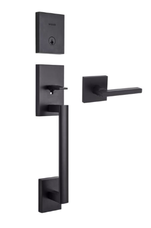 Weiser San Clemente Matte Black SmartKey Handleset $99.99