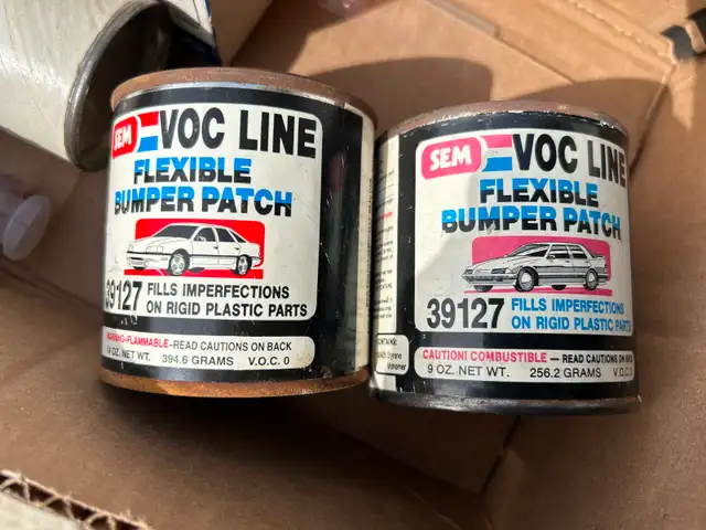 TWO CANS OF VOC LINE FLEXABLE BUMPER PATCH