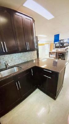 Taj Mahal Granite Countertop With Wooden Island - Photo 3