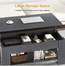 NOBLEWELL Lift-Top Coffee Table with Hidden Storage - Photo 7