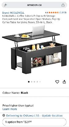 NOBLEWELL Lift-Top Coffee Table with Hidden Storage - Photo 9
