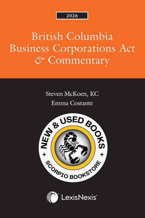 British Columbia Business Corporations Act 2026 9780433536673