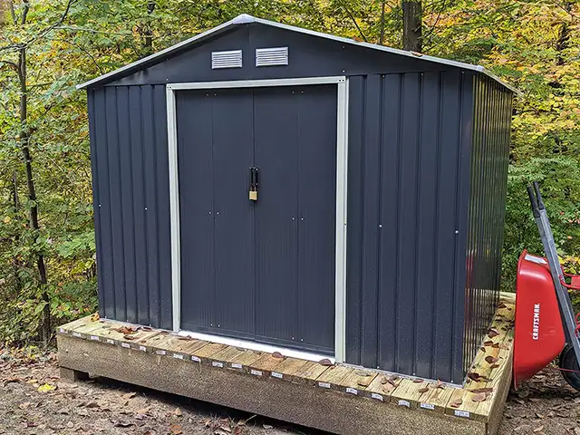 Relyard - 8x8 Metal Outdoor Garden Shed