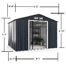 Relyard - 8x8 Metal Outdoor Garden Shed - Photo 2