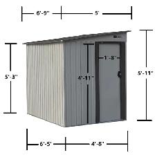 5x7 Metal Garden Shed - Relyard Outdoor Storage - Photo 2