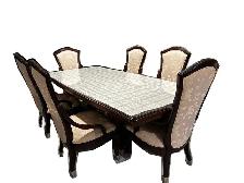Luxurious Dining Table Set | Custom Glass Top