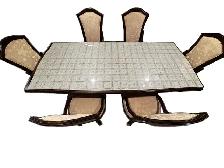 Luxurious Dining Table Set | Custom Glass Top - Photo 2