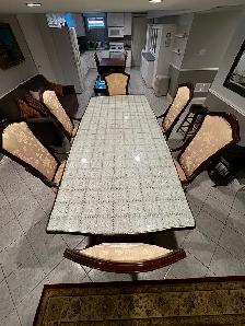 Luxurious Dining Table Set | Custom Glass Top - Photo 4