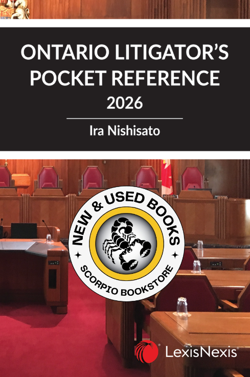 Ontario Litigator's Pocket Reference 2026 Edition 9780433538899