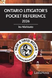 Ontario Litigator's Pocket Reference 2026 Edition 9780433538899