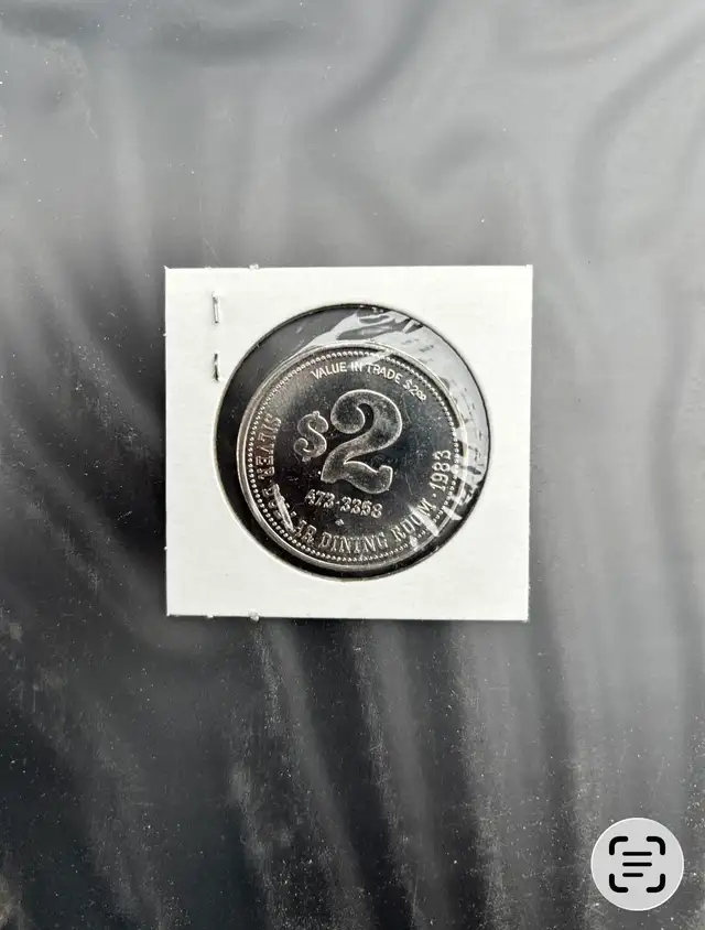ONE 1983 SILVER DOLLAR DINNING ROOM TOKEN  EDMONTON
