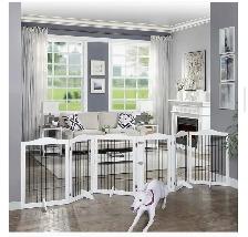 Extra-Wide 6-Panel Freestanding Pet Gate & Playpen - Photo 2
