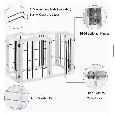Extra-Wide 6-Panel Freestanding Pet Gate & Playpen - Photo 5