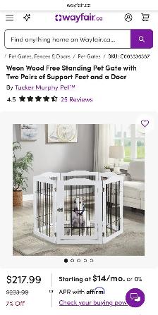 Extra-Wide 6-Panel Freestanding Pet Gate & Playpen - Photo 7