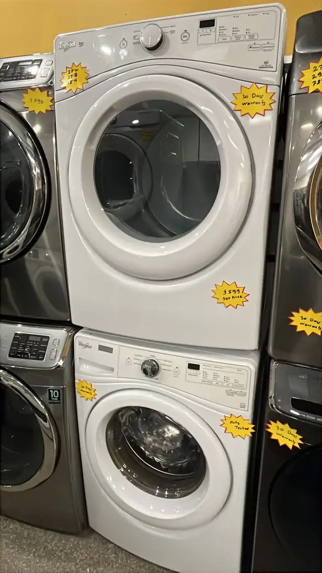 Whirlpool  27" Stackable Washer and Dryer Set-30-Day Warranty