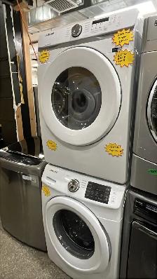 Samsung White 27" Stackable Washer and Dryer Set