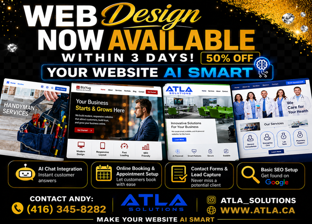 AI Web Design in 3 Days | Business Websites & SEO (416) 345-8282