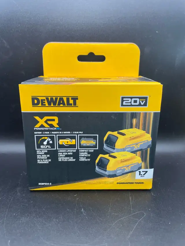 DEWALT POWER STACK 2 PACK BATTERY DCBP034