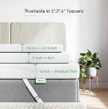 Novilla Cooling Memory Foam Mattress Topper – Full Size - Photo 7