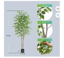 Nafresh 6-Foot Artificial Ficus Tree with Pot - Photo 4