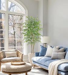 Nafresh 6-Foot Artificial Ficus Tree with Pot - Photo 5
