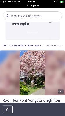 Room For Rent NowYonge and Eglinton 1200