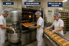 Hiring Mixer, Oven operator, line operator