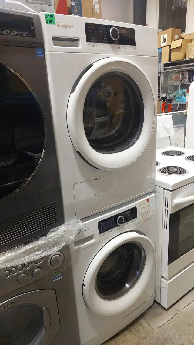 Washer Dryer Set - 24 Whirlpool - Front Load - White - Used