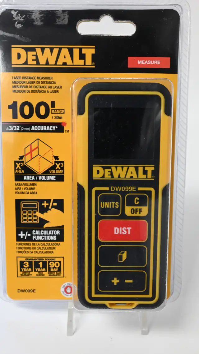 DEWALT 100 ft. Laser Distance Measurer model DW099E Brand New