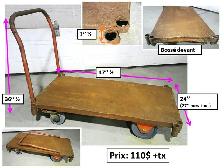 Charriots plateforme à timon amovible (''buggy à queue'') - Photo 5