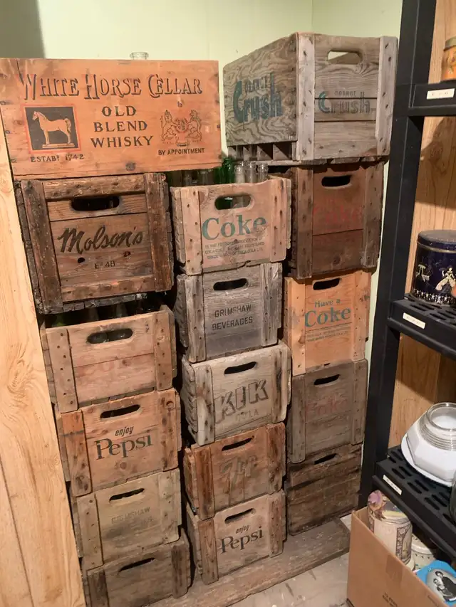 vintage bottles life magazines etc