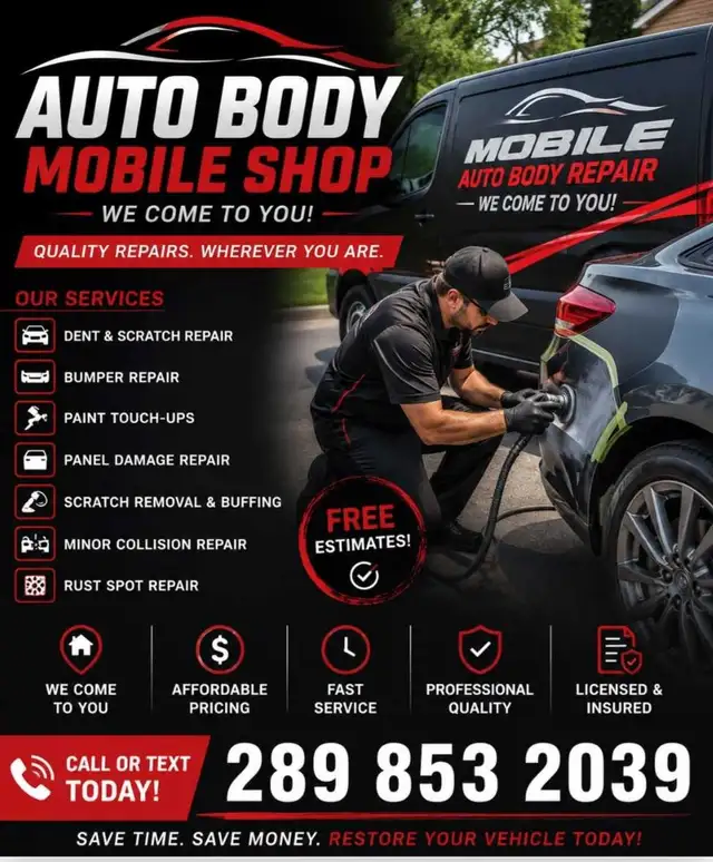 Mobile Auto body  Dent rust scratch repair Free quote